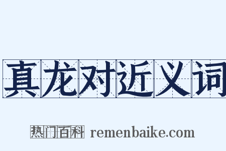 真龙对近义词是什么意思的图片